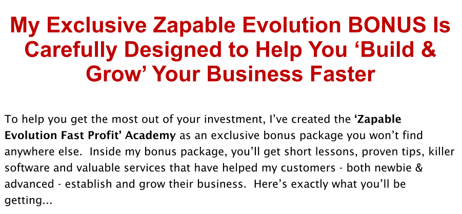 Zapable Evolution Review Bonus